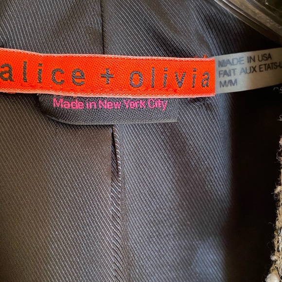 Alice + Olivia Amelia Metallic Tweed Blazer Jacket. - Picture 8 of 9